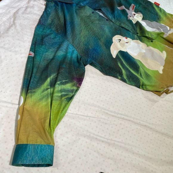 Rochambeau Yves Scherer Button Up Long Sleeve Shirt Disney Thumper RARE - Picture 8 of 11